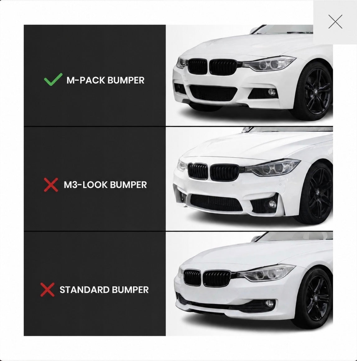 Priekšējāis bampera Splitteris BMW F30 / F31 (2011–2019)