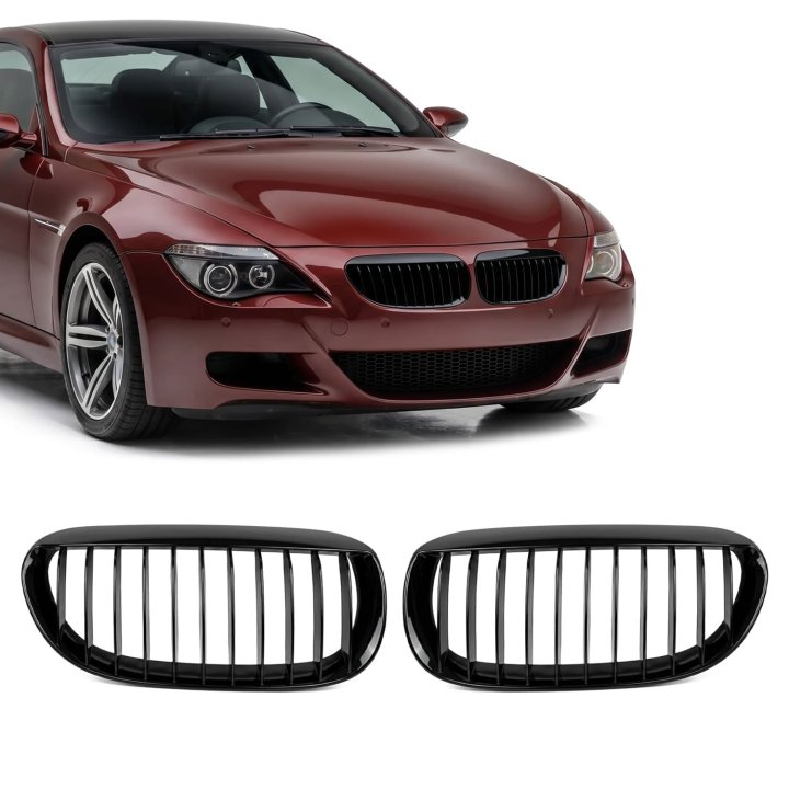 Priekšējo restu komplekts priekš BMW E63 / E64, spīdīgi melns