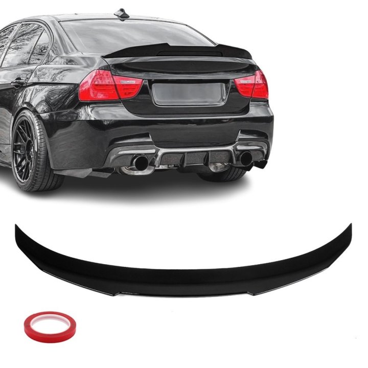 PSM stila bagāžnieka spoileris BMW E90, spīdīgi melns