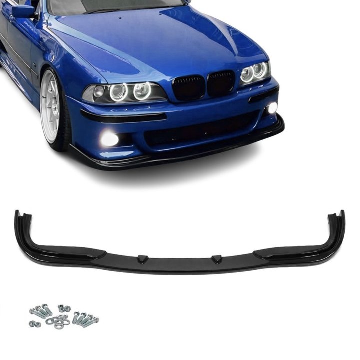 H Look V2 priekšējā bufera spoileris BMW E39 M Sport / M5, spīdīgi melns