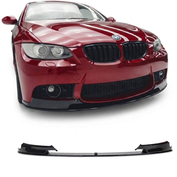 Front bumper Lip Spoiler for BMW E90 / E91 with M3 style bumper, glossy black