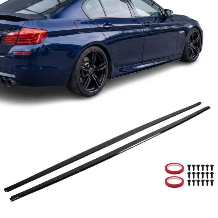 Sānu sliekšņu uzlikas BMW F10 / F11 (11-18), spīdīgi melni