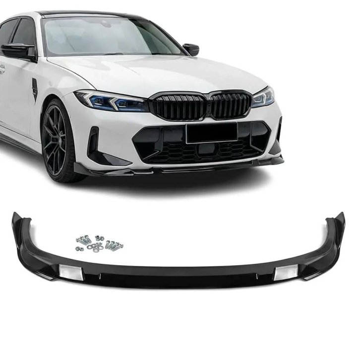 HAUER priekšējā bufera spoileris BMW G20 / G21 LCI (22-26) M-Pack, spīdīgi melns