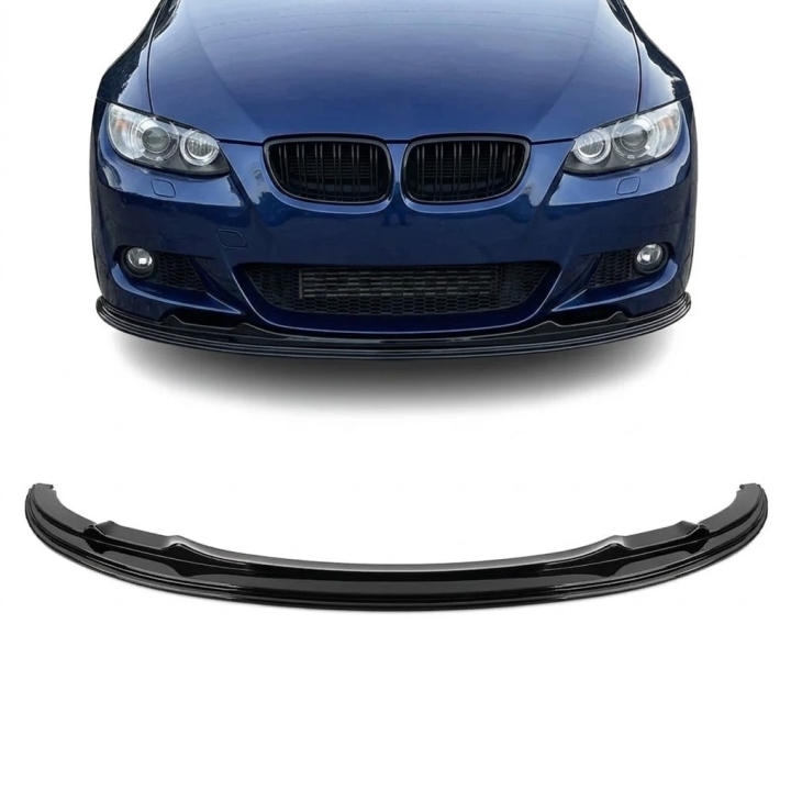 WR priekšējā bufera spoileris BMW E92 / E93 PRE-LCI (06-10) ar M-Pack, spīdīgi melns, ĪPAŠI IZTURĪGA VERSIJA