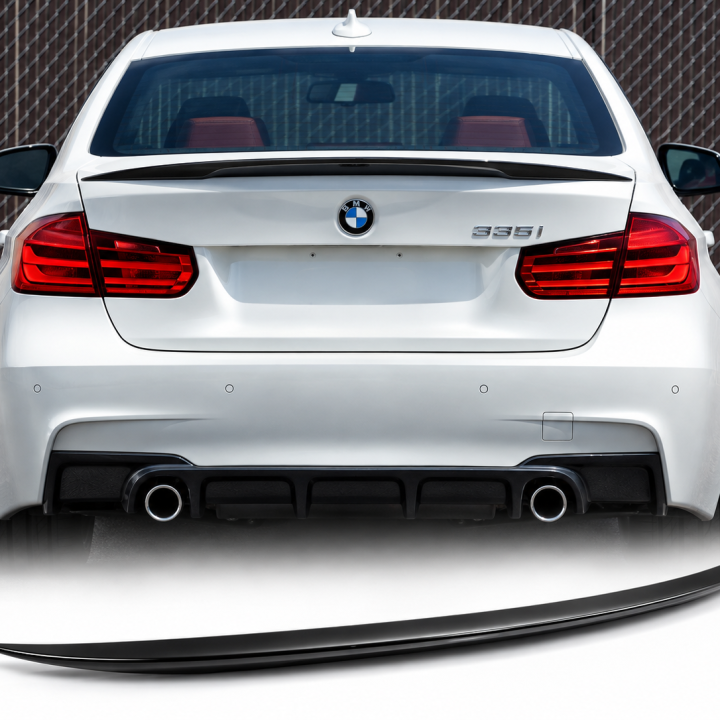 M3 stila bagāžnieka spoileris BMW F30 / F80, spīdīgi melns