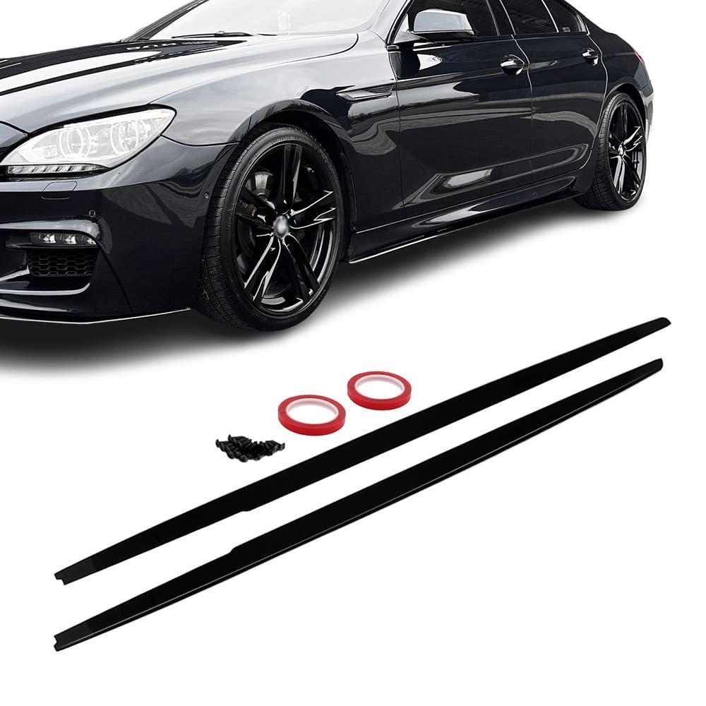 WR sānu sliekšņu uzliku komplekts BMW F06 Gran Coupe , spīdīgi melns