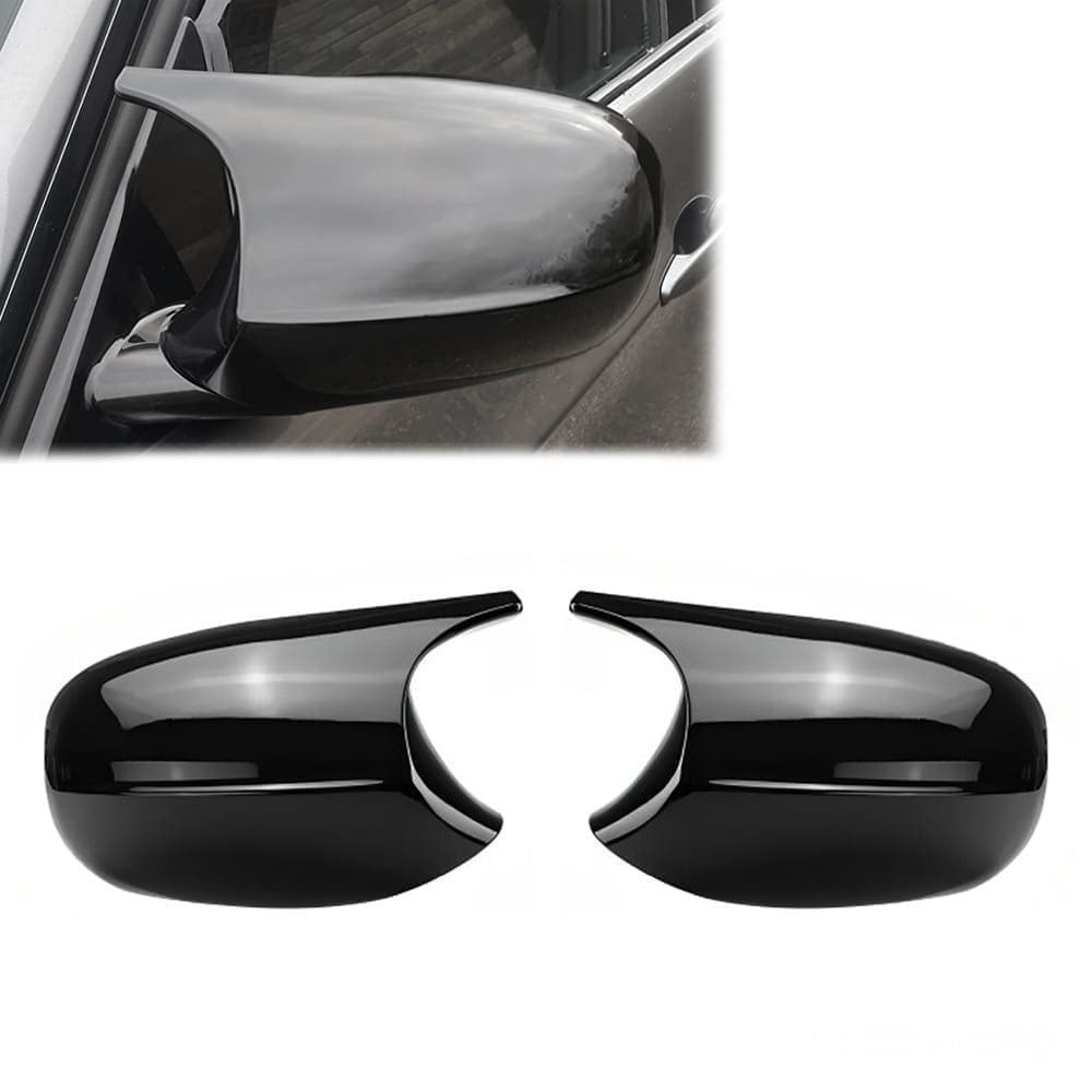 M stila V2 spoguļu vāciņu komplekts priekš BMW E81 / E82 / E87 / E88, spīdīgi melns