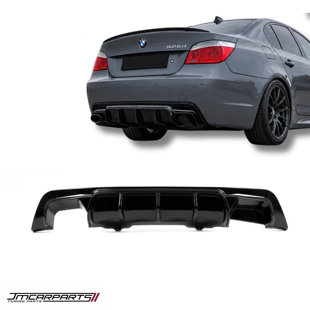 WR Rear Bumper Diffuser for BMW E60 / E61 with M-Pack, glossy black