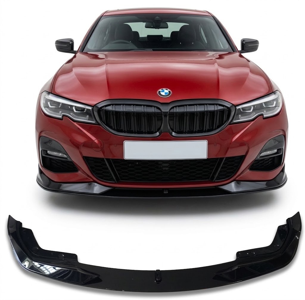 AC stila priekšējā bufera spoileris BMW G20 / G21 PRE-LCI (18-22), spīdīgi melns