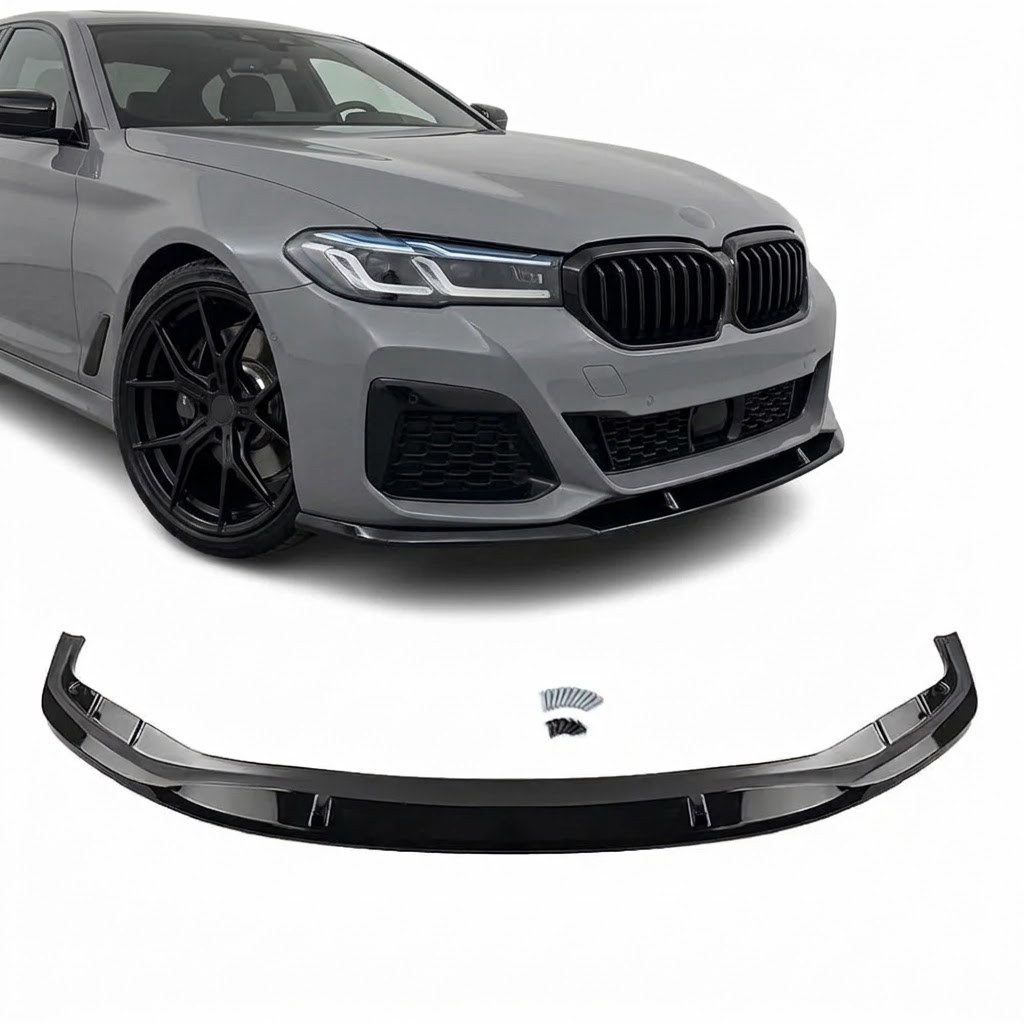 WR V1 Front Bumper Lip Spoiler for BMW G30 / G31 LCI (21-23), glossy black