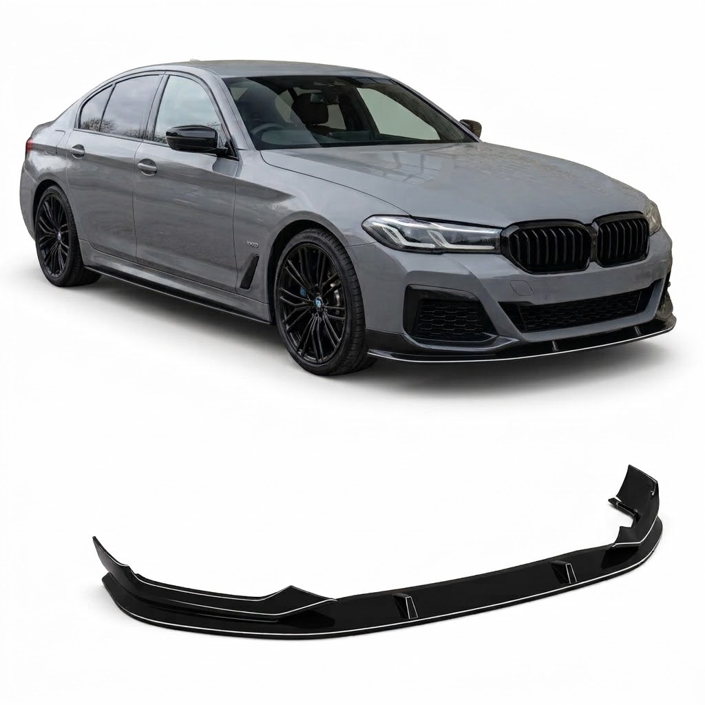 Front Bumper Lip Spoiler for BMW G30 / G31 LCI (21-23), glossy black