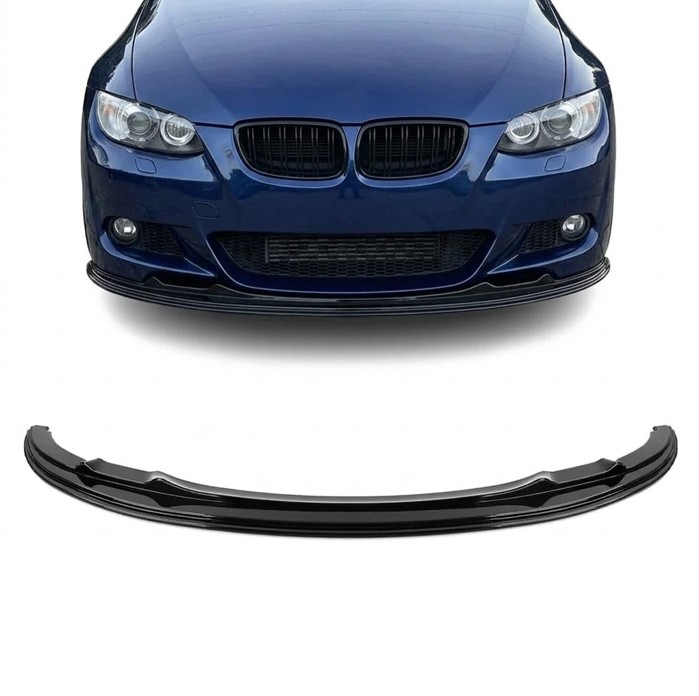 WR priekšējā bufera spoileris BMW E92 / E93 PRE-LCI (06-10) ar M-Pack, spīdīgi melns, ĪPAŠI IZTURĪGA VERSIJA