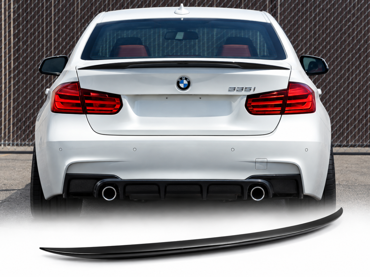 M3-style Trunk Spoiler for BMW F30 / F80, glossy black