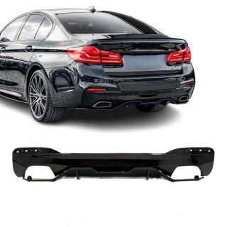 Performance aizmugurējā bufera difuzors BMW G30/G31, spīdīgi melns — 4