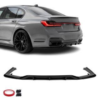 WR aizmugurējā bufera difuzors BMW G11 / G12 LCI (19-22) ar M-Pack, spīdīgi melns — 1