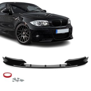 WR priekšējā bufera spoileris BMW E82/E88 ar M-Sport, spīdīgi melna — 5
