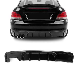 WR aizmugurējā bufera difuzors BMW E82 / E88 M-Pack, spīdīgi melns — 4