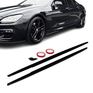WR sānu sliekšņu uzliku komplekts BMW F06 Gran Coupe , spīdīgi melns — 1