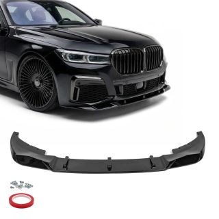 WR priekšējā bufera spoileris BMW G11 / G12 LCI (19-22) ar M-Pack, spīdīgi melns — 1