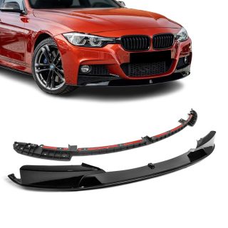 Performance Front bumper Lip for BMW F30 / F31, glossy black [EXTRA-STRONG VERSION] — 1
