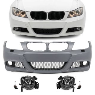 M-Pack priekšējais buferis BMW E90 / E91 LCI (08-11), ar caurspīdīgiem miglas lukturiem — 1