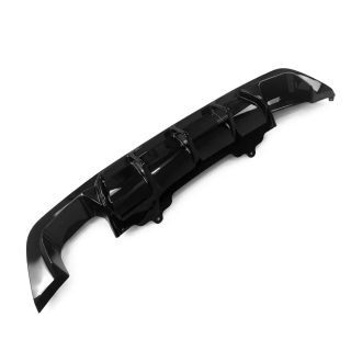 WR Rear Bumper Diffuser for BMW E60 / E61 with M-Pack, glossy black — 4