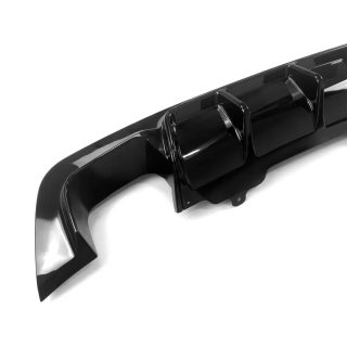 WR Rear Bumper Diffuser for BMW E60 / E61 with M-Pack, glossy black — 2