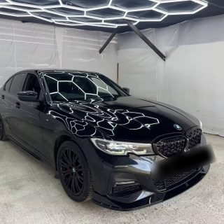 AC stila priekšējā bufera spoileris BMW G20 / G21 PRE-LCI (18-22), spīdīgi melns — 5