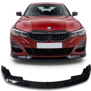 AC stila priekšējā bufera spoileris BMW G20 / G21 PRE-LCI (18-22), spīdīgi melns — 1