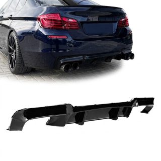 M5 stila difuzors BMW F10/F11 ar aizmugurējo M-Pack buferi — 6