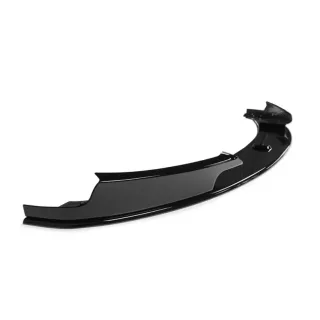 Front bumper Lip Spoiler for BMW E90 / E91 with M3 style bumper, glossy black — 3