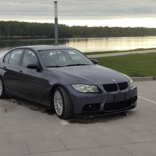 Front bumper Lip Spoiler for BMW E90 / E91 with M3 style bumper, glossy black — 6