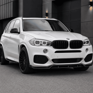 Aero stila priekšējā bufera spoileris BMW X5 F15 (14–18) M-Pack, spīdīgi melns — 4