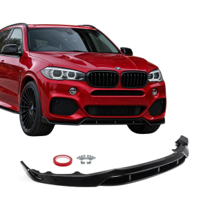 Aero stila priekšējā bufera spoileris BMW X5 F15 (14–18) M-Pack, spīdīgi melns — 1