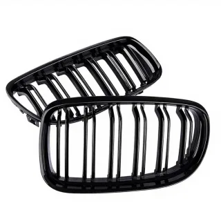 Set of Performance kidney Grille for BMW E90 / E91 LCI (08-11), glossy black — 2