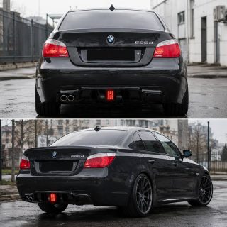 Aizmugurejais bampera diffuzors ar LED lampiņu priekš E60/E61 M-pack — 5