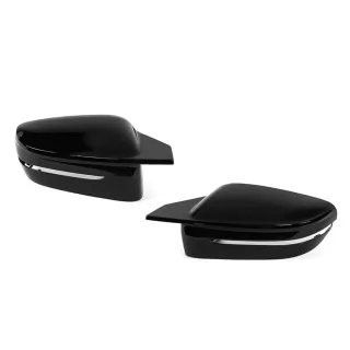 M style Mirror Caps set for BMW G11, G12, G15, G20, G22, G30 (LHD only), glossy black — 2