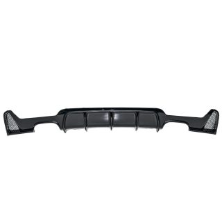 Performance aizmugurējā bufera difuzors priekš BMW F32 / F33 / F36 M-Pack 435/440, spīdīgi melns — 2