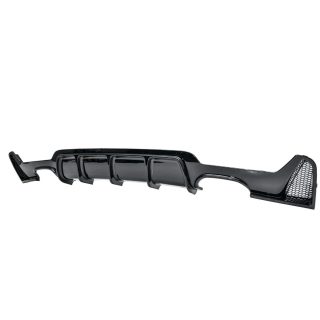 Performance aizmugurējā bufera difuzors priekš BMW F32 / F33 / F36 M-Pack 435/440, spīdīgi melns — 3