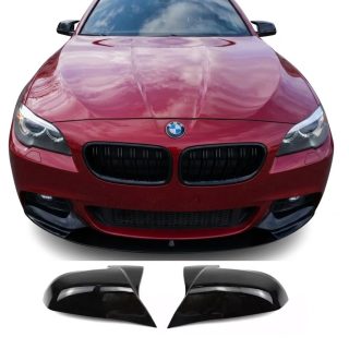 M stila spoguļu vāciņu komplekts BMW F10, F11, F06, F07, F12, F13 LCI, spīdīgi melns — 1
