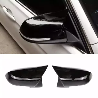 M stila spoguļu vāciņu komplekts BMW F10, F11, F06, F07, F12, F13 LCI, spīdīgi melns — 5