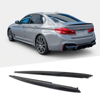 Performance Side Skirts Extensions for BMW G30 / G31 / F90, glossy black — 1
